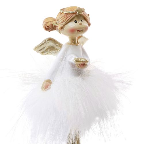 Floristik24 Figurines décoratives de Noël ange en or blanc H10,5cm 2pcs