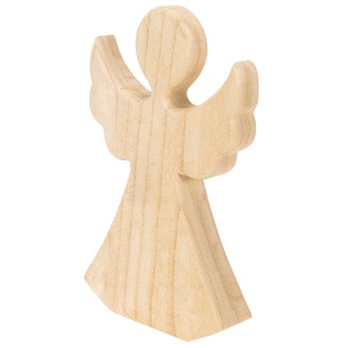 Ange décoratif en bois clair