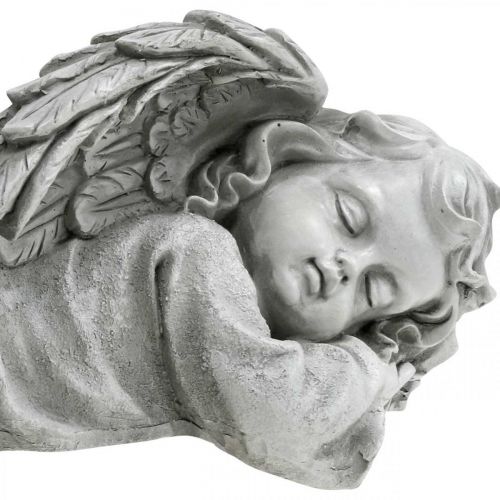 Floristik24 Ange pour la tombe figure allongée tête droite 30×13×13cm