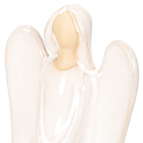 Figurine d'ange ornée d'un cœur, couleur blanc crème, 23 cm | Floristik24.be