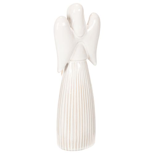 Figurine d'ange ornée d'un cœur, couleur blanc crème, 23 cm | Floristik24.be