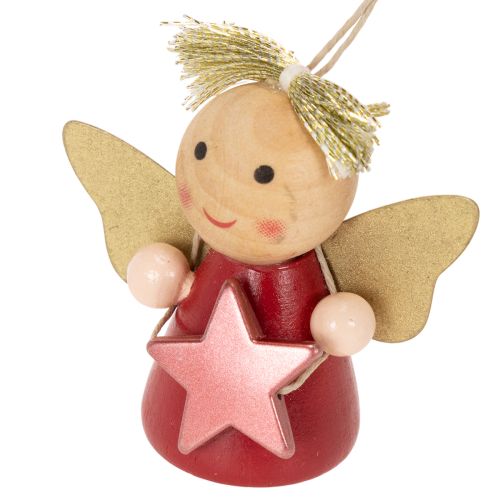 Pendentif décoratif ange avec étoile à suspendre, 5 cm, lot de 9 | Floristik24.be