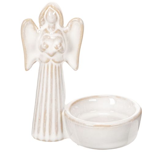 Bol décoratif en forme d'ange avec petite figurine et porte-bougie chauffe-plat rond, 10 cm, lot de 3 acheter | Floristik24.be