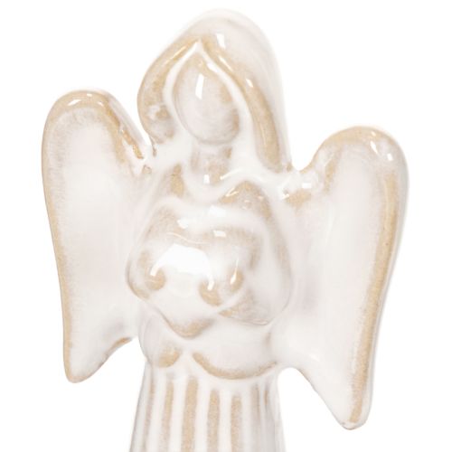 Bol décoratif en forme d'ange avec petite figurine et porte-bougie chauffe-plat rond, 10 cm, lot de 3 | Floristik24.be