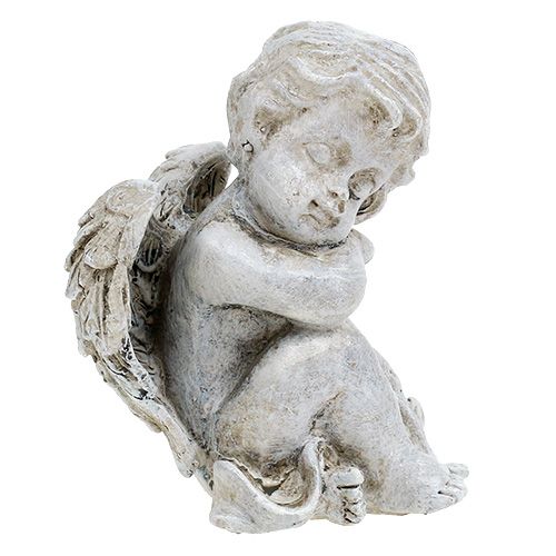 Article Ange assis gris 11cm 4 pcs