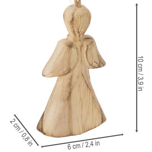 Figurine d'ange à suspendre au sapin de Noël, 10 cm, lot de 12 | Floristik24.be
