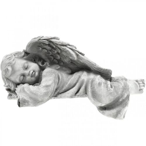 Floristik24 Ange pour la tombe tête allongée à gauche 30×13×13cm