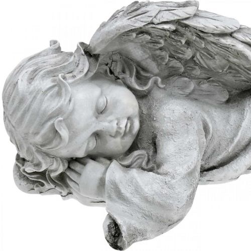 Floristik24 Ange pour la tombe tête allongée à gauche 30×13×13cm
