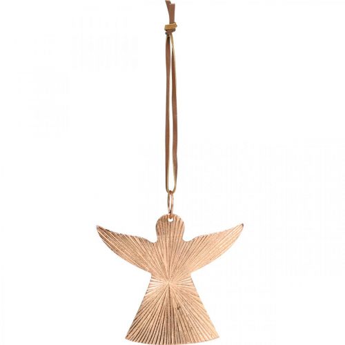 Article Anges à accrocher, Décorations de l'Avent, décorations métalliques couleur cuivre 9 × 10cm 3pcs