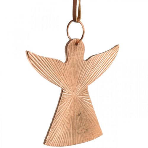 Article Anges à accrocher, Décorations de l'Avent, décorations métalliques couleur cuivre 9 × 10cm 3pcs