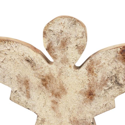 Article Décoration d&#39;ange de Noël en bois de manguier de Noël 20×18×2,5cm