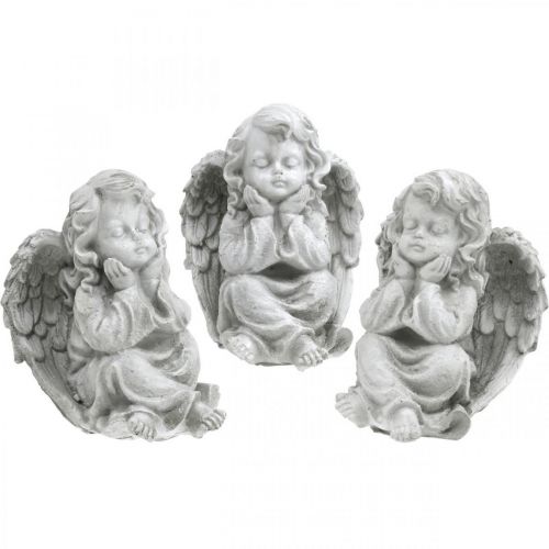 Figurine d'ange de protection blanche comme décoration funéraire