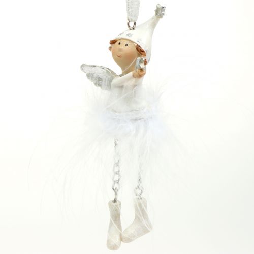 Floristik24 Ange pour suspendre blanc 11cm 4pcs