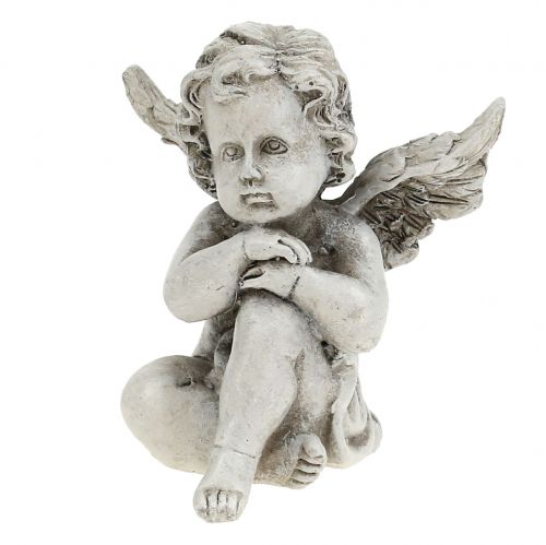 Floristik24 Figurines d&#39;ange gris 9cm 3 pcs