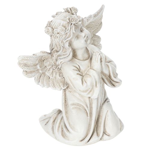 Figurine d'ange en prière, décoration funéraire, assise, 13 cm, lot de 2 acheter | Floristik24.be