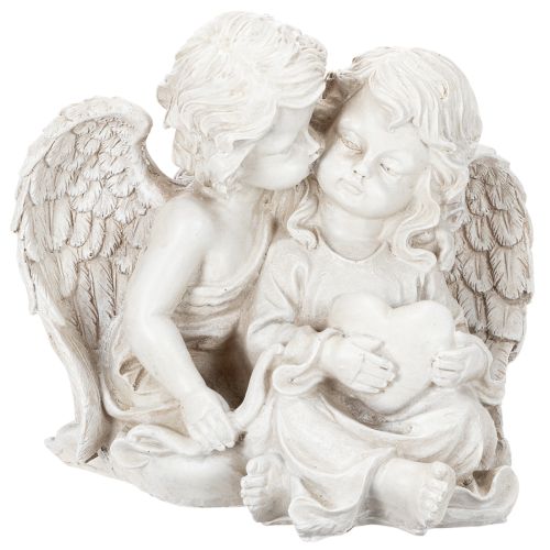 Décoration d'anges pour enfants, couple d'anges avec sculpture de cœur, 24 cm acheter | Floristik24.be