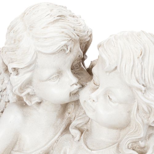 Décoration d'anges pour enfants, couple d'anges avec sculpture de cœur, 24 cm | Floristik24.be