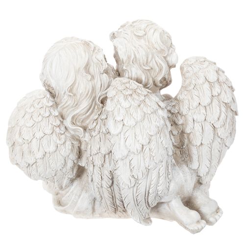 Décoration d'anges pour enfants, couple d'anges avec sculpture de cœur, 24 cm | Floristik24.be