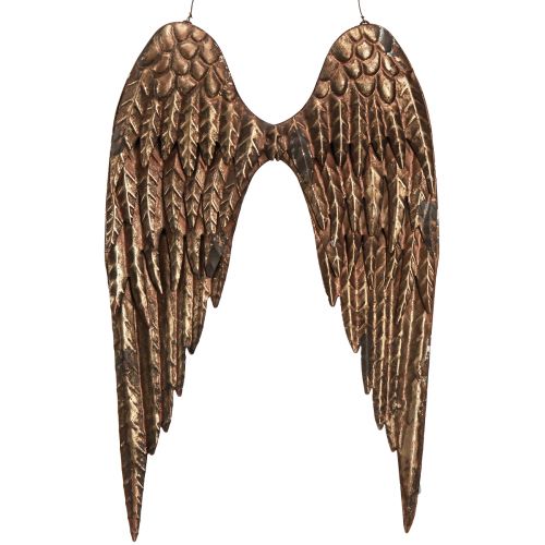 Floristik24 Ailes d&#39;ange à suspendre en métal aspect antique doré 24×37cm