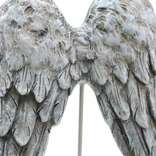 Floristik24 Ailes d'ange sur pique Décoration funéraire 10cm 3 pcs