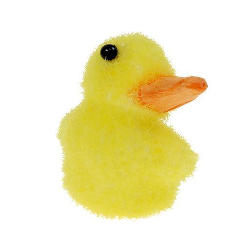 Floristik24 Petit canard 4cm floqué jaune 12P