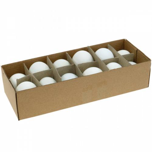 Article Oeufs de canard soufflés naturels décoration de Pâques 12 pièces