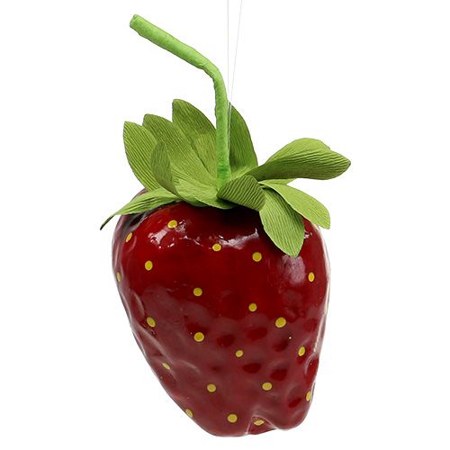 Floristik24 Fraise factice rouge 18 cm 1 p.