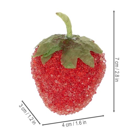Article Fraises artificielles décoratives pour intérieurs élégants et fêtes, 4 cm, lot de 24.