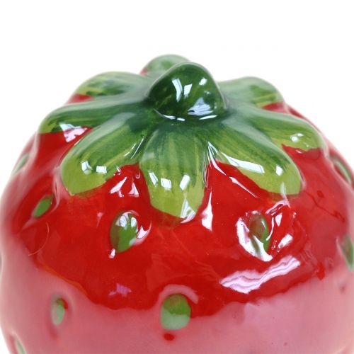 Floristik24 Fraise en céramique Ø5cm H6cm 3pcs