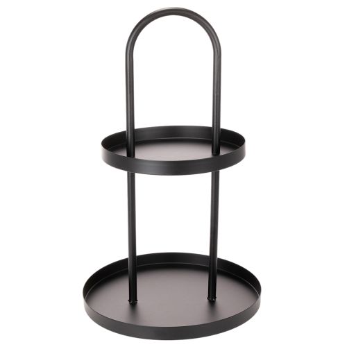 Plateau décoratif rond en métal à deux niveaux, 58 cm | Floristik24.be