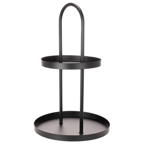 Plateau décoratif rond en métal à deux niveaux, 58 cm | Floristik24.be