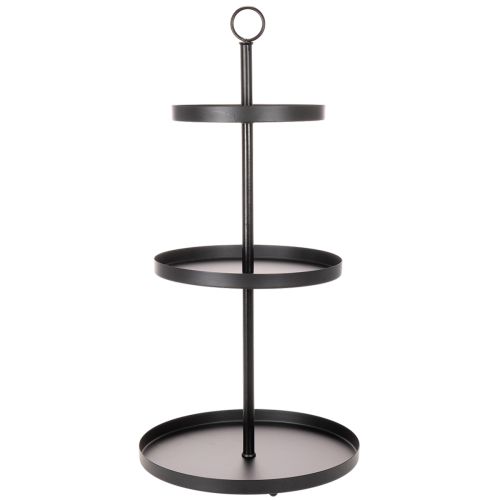 Présentoir de service rond en métal à trois niveaux pour la décoration de table à plusieurs étages, 61 cm | Floristik24.be