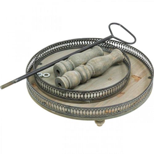 Article Présentoir à Gâteau Déco Plantes en Bois Présentoir à Gâteau Vintage H47cm Ø34cm