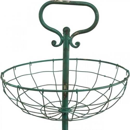 Floristik24 Présentoir à Gâteaux Métal XXL, Présentoir à Gâteaux Vintage Vert H115cm Ø35/30/25.5cm