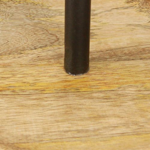 Article Etagère à un étage en métal et bois naturel noir 24cm