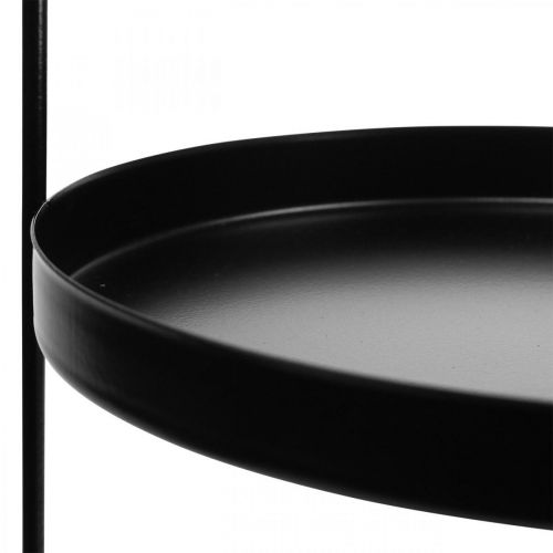 Article Présentoir à gâteaux plateau décoratif étagère de table métal noir H30cm Ø20cm
