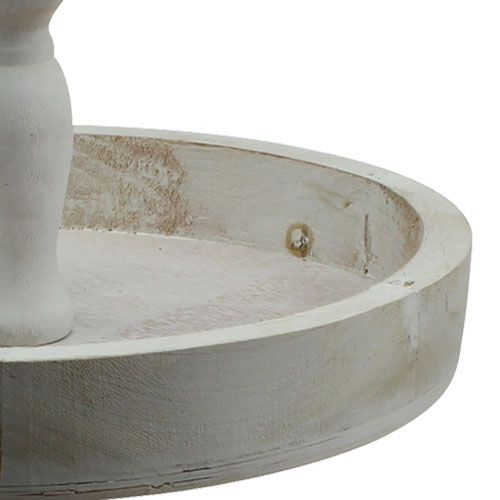Floristik24 Support de rangement en bois Blanc Ø26cm Ø32cm H47cm