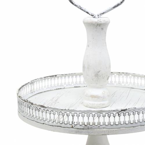 Floristik24 Présentoir à Gâteau Blanc Antique H48cm