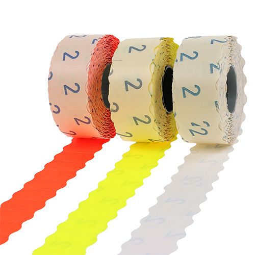 Etiquettes 26x12mm différentes couleurs 3 rouleaux