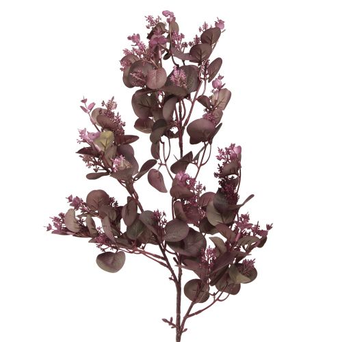 Article Branche artificielle décorative Branche d&#39;eucalyptus bordeaux 66cm 2pcs