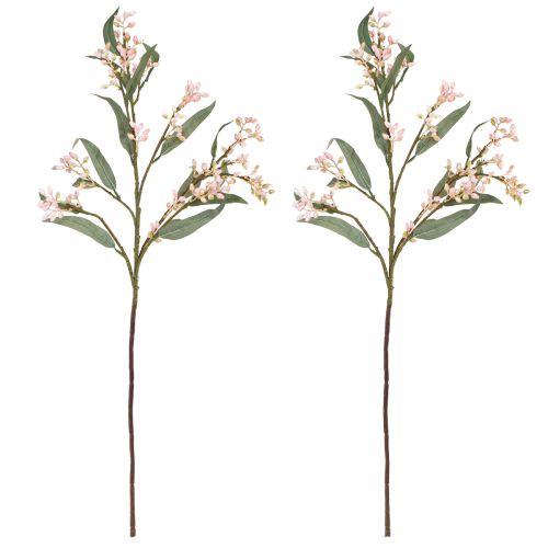 Article Branche d&#39;eucalyptus artificielle, feuilles et bourgeons, 75 cm, 2 pièces