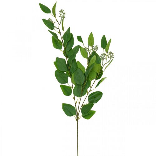 Article Branche d&#39;eucalyptus artificielle verte triple ramifiée L100cm