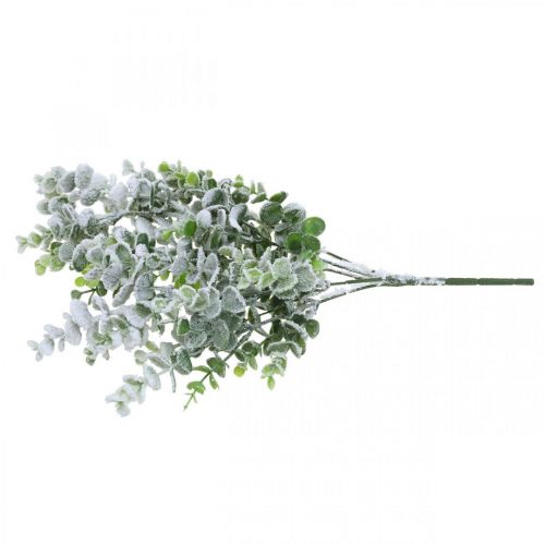 Article Branche artificielle d&#39;eucalyptus enneigée déco branche eucalyptus Noël 48cm