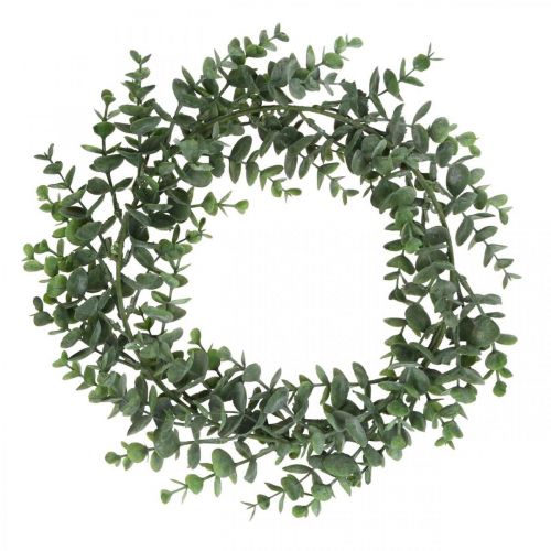 Floristik24 Couronne décorative eucalyptus vert Couronne artificielle d'eucalyptus Ø32cm