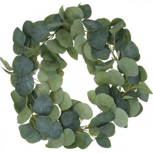 Floristik24 Couronne de porte eucalyptus couronne d&#39;eucalyptus artificielle Ø38cm