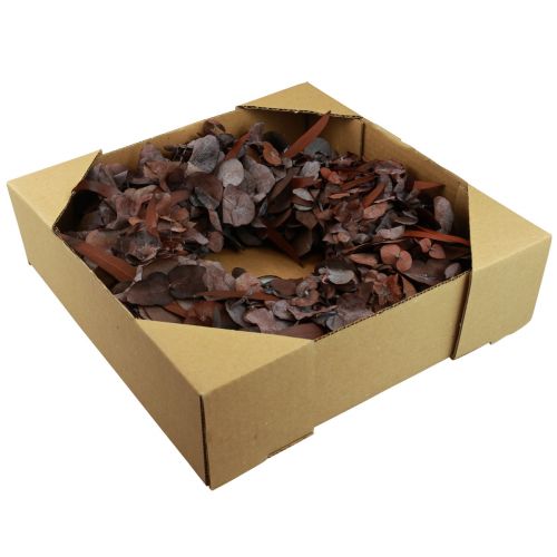Floristik24 Couronne d&#39;eucalyptus couronne naturelle eucalyptus stabilisé rouge Ø33cm