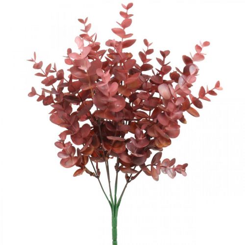 Floristik24 Décoration automne branche d&#39;eucalyptus rouge Eucalyptus artificiel 36cm