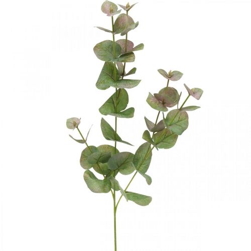 Floristik24 Branche d'eucalyptus artificielle déco plante verte verte, rose 75cm