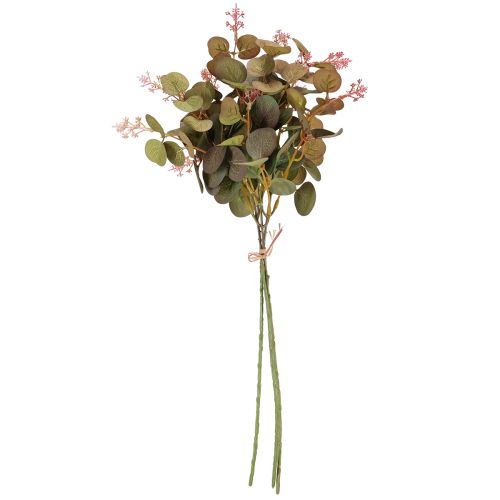 Article Branches d'eucalyptus artificielles à fleurs roses, 45 cm, 3 pièces