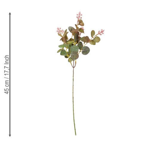 Article Branches d'eucalyptus artificielles à fleurs roses, 45 cm, 3 pièces